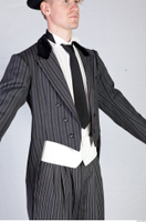  Photos Man in Historical formal suit 2 19th century Grey formal suit Historical clothing grey suit upper body 0010.jpg